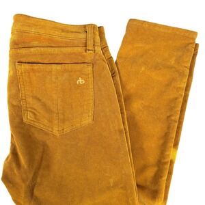 Rag & Bone Modele Skinny Jeans Corduroy Velvet Saffron Gold Stretch Womens 26